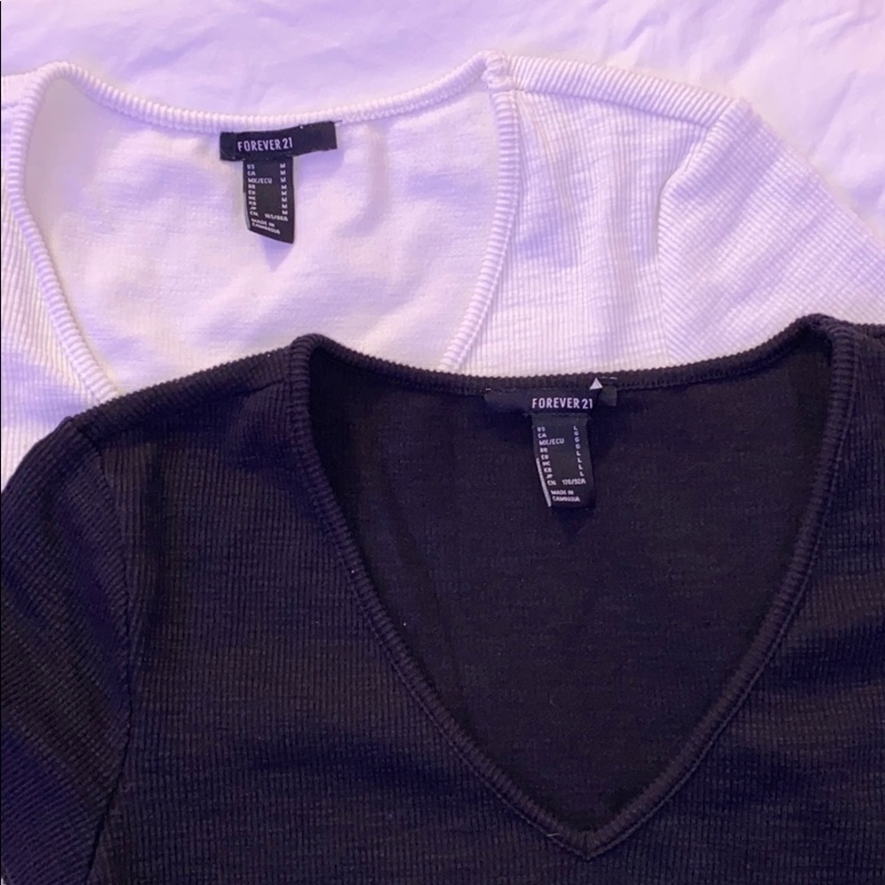 2 Forever 21 V-Necks